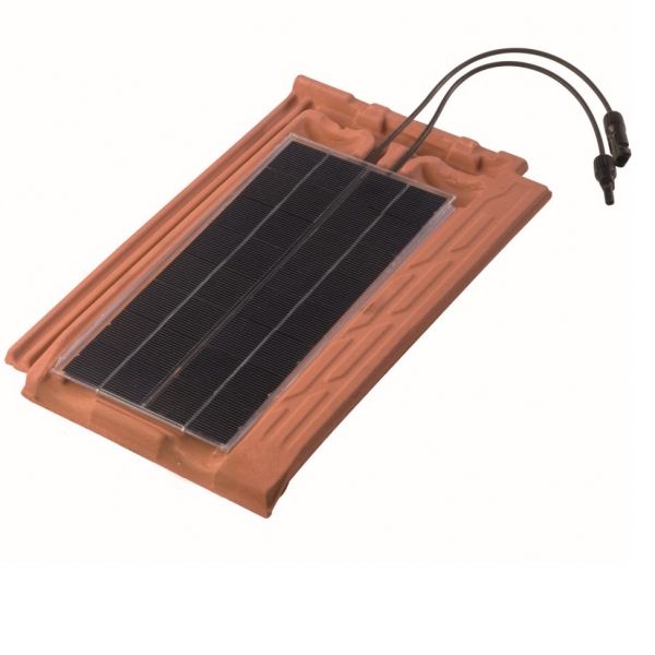 Tegola in cotto fotovoltaica