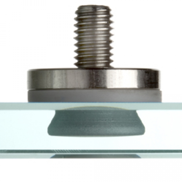 Undercut point fixing system for photovoltaic facade elements